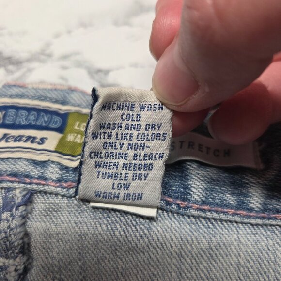 Old Navy Size 12 Y2K Light Wash Denim Blue Low Waist Stretch Jean Skirt - Picture 11 of 11